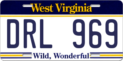 WV license plate DRL969