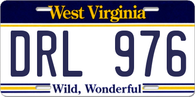 WV license plate DRL976