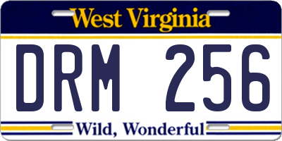 WV license plate DRM256