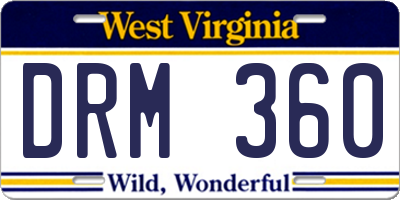WV license plate DRM360