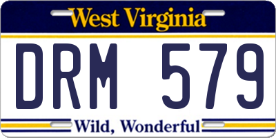 WV license plate DRM579