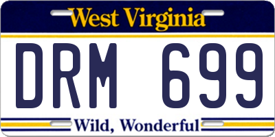 WV license plate DRM699