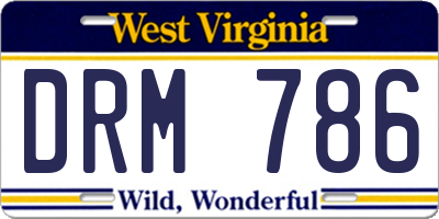 WV license plate DRM786