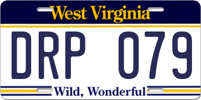 WV license plate DRP079