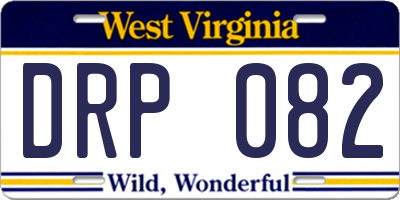 WV license plate DRP082