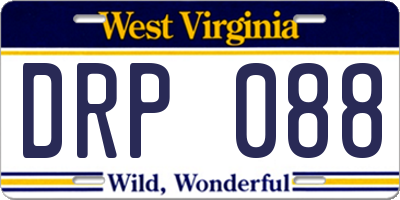 WV license plate DRP088
