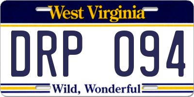WV license plate DRP094