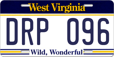 WV license plate DRP096