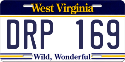 WV license plate DRP169