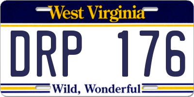WV license plate DRP176