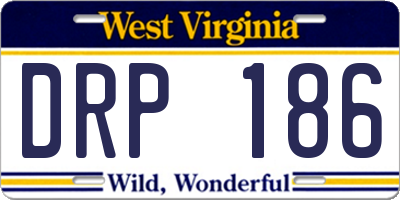 WV license plate DRP186