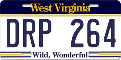 WV license plate DRP264