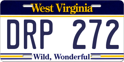 WV license plate DRP272