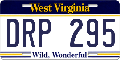 WV license plate DRP295
