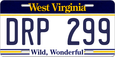 WV license plate DRP299
