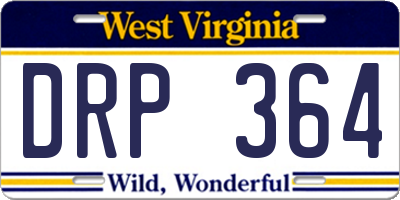 WV license plate DRP364