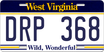 WV license plate DRP368