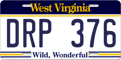 WV license plate DRP376