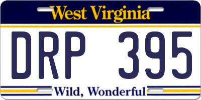 WV license plate DRP395