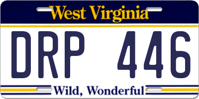 WV license plate DRP446
