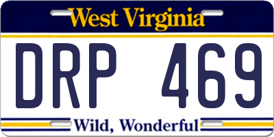 WV license plate DRP469