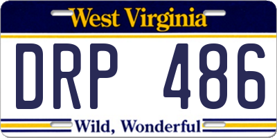 WV license plate DRP486