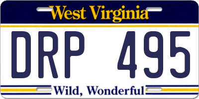 WV license plate DRP495