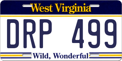 WV license plate DRP499