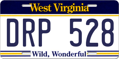 WV license plate DRP528