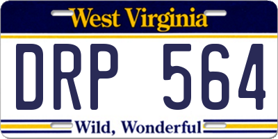 WV license plate DRP564