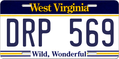 WV license plate DRP569