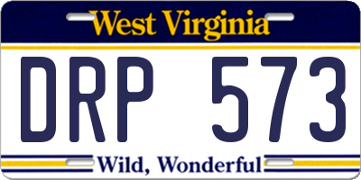 WV license plate DRP573