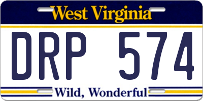 WV license plate DRP574