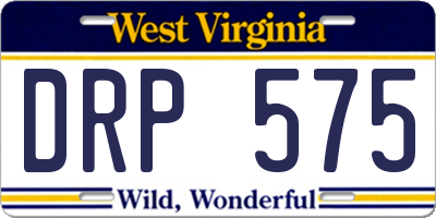 WV license plate DRP575