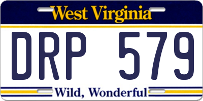 WV license plate DRP579