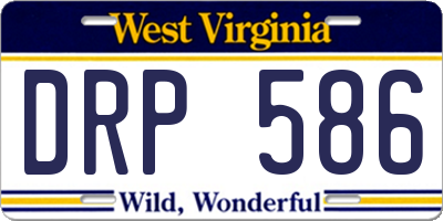 WV license plate DRP586