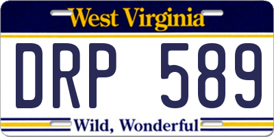 WV license plate DRP589