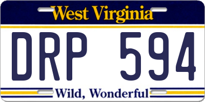 WV license plate DRP594