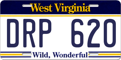 WV license plate DRP620