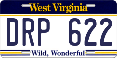 WV license plate DRP622