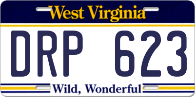 WV license plate DRP623