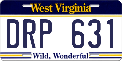 WV license plate DRP631