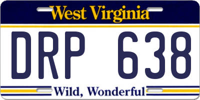 WV license plate DRP638