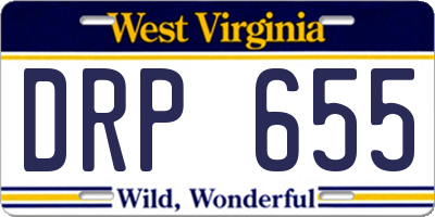 WV license plate DRP655