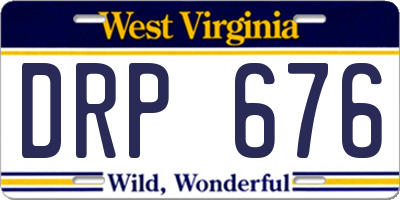 WV license plate DRP676