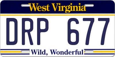 WV license plate DRP677