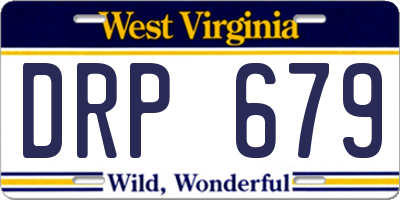 WV license plate DRP679