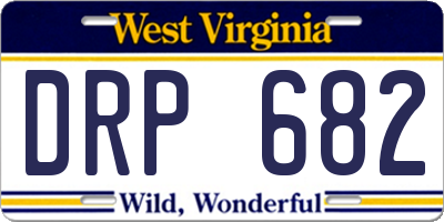 WV license plate DRP682
