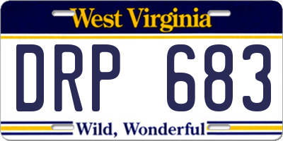WV license plate DRP683