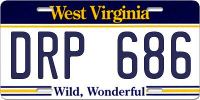 WV license plate DRP686